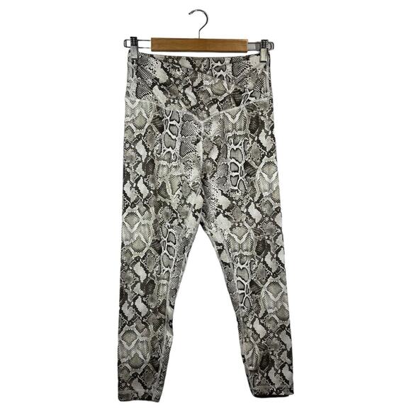 Victorias Secret Leggings Womens 12 Cloud Crossover Snake Ankle Pants Gray - Picture 2 of 15
